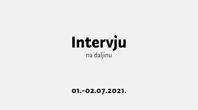Studij dizajna / Razredbeni postupak 2021 - Intervju na daljinu