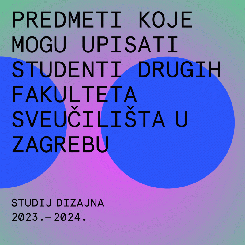 Upiši izborni predmet na Studiju dizajna!